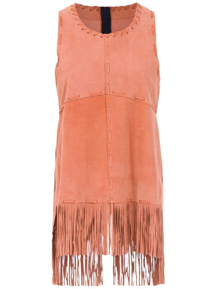 Andrea Bogosian Sleeveless Top With Fringes - Yellow