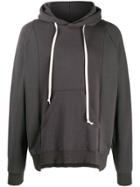 The Viridi-anne Long Sleeve Drawstring Hoodie - Grey