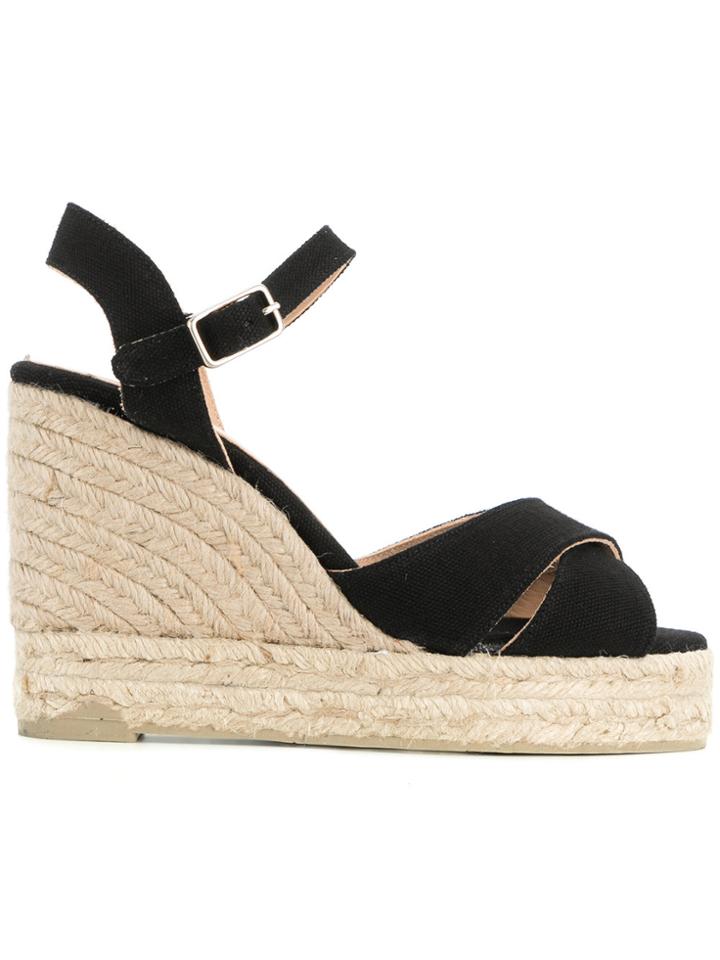 Castañer Slingback Wedge Sandals - Black