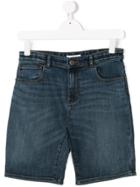 Burberry Kids Teen Five Pocket Denim Shorts - Blue