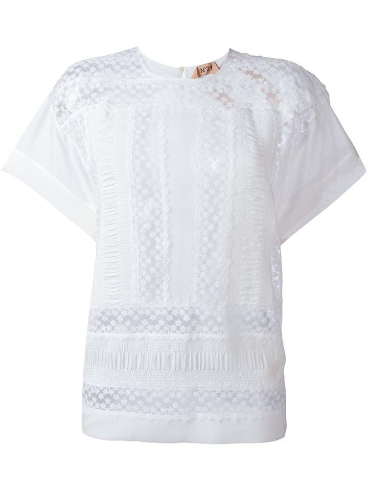 No21 Embroidered T-shirt