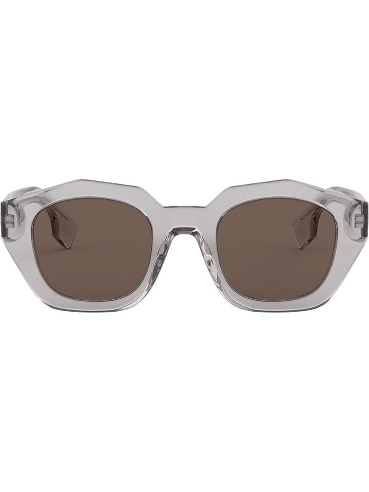 Burberry Eyewear Geometric Frame Sunglasses - Grey