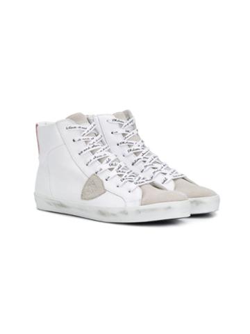 Philippe Model Kids Side Logo Sneakers - White