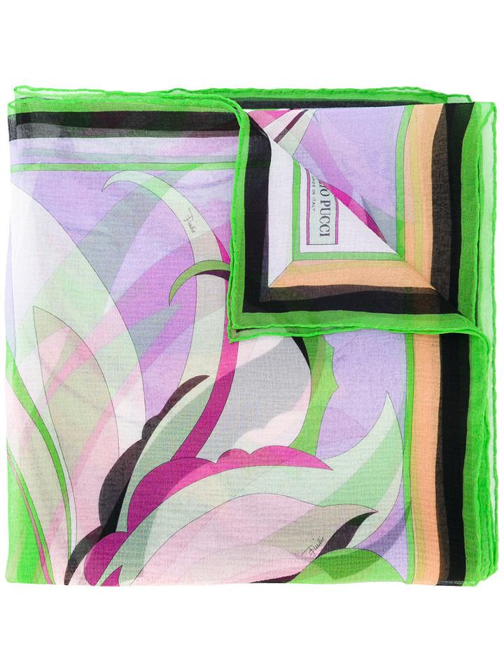Emilio Pucci - Floral Print Scarf - Women - Silk - One Size, Silk