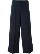 Erika Cavallini Cropped Wide Leg Trousers - Blue