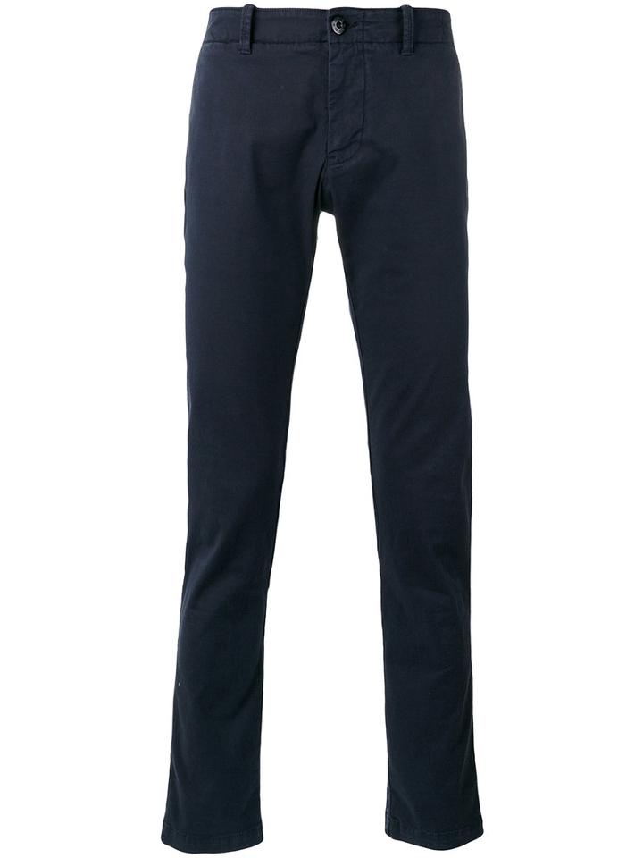 Stone Island Classic Chinos, Men's, Size: 38, Blue, Cotton/polyester/spandex/elastane