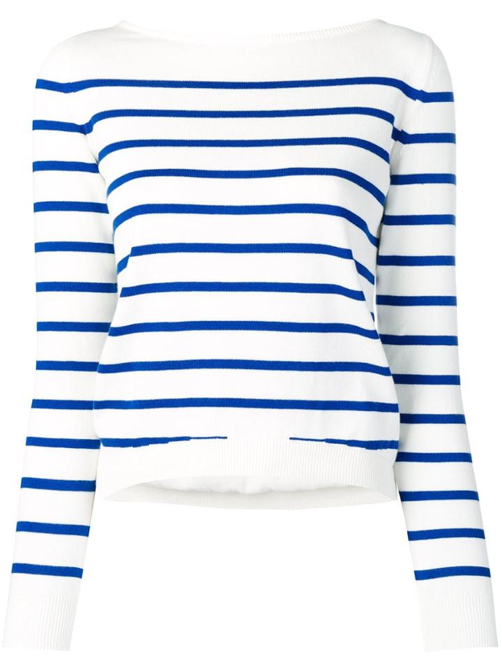 Blugirl Stripe Fitted Sweater - White