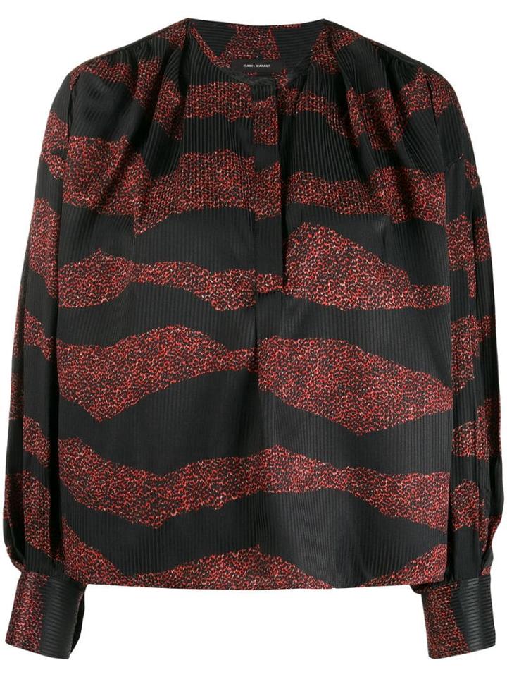 Isabel Marant Étoile Striped Ribbed Top - Black