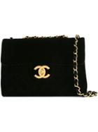 Chanel Vintage Jumbo Xl Double Chain Bag - Black