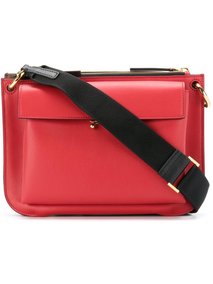 Marni Pocket Shoulder Bag - Red