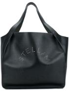 Stella Mccartney Perforated Logo Tote - Black