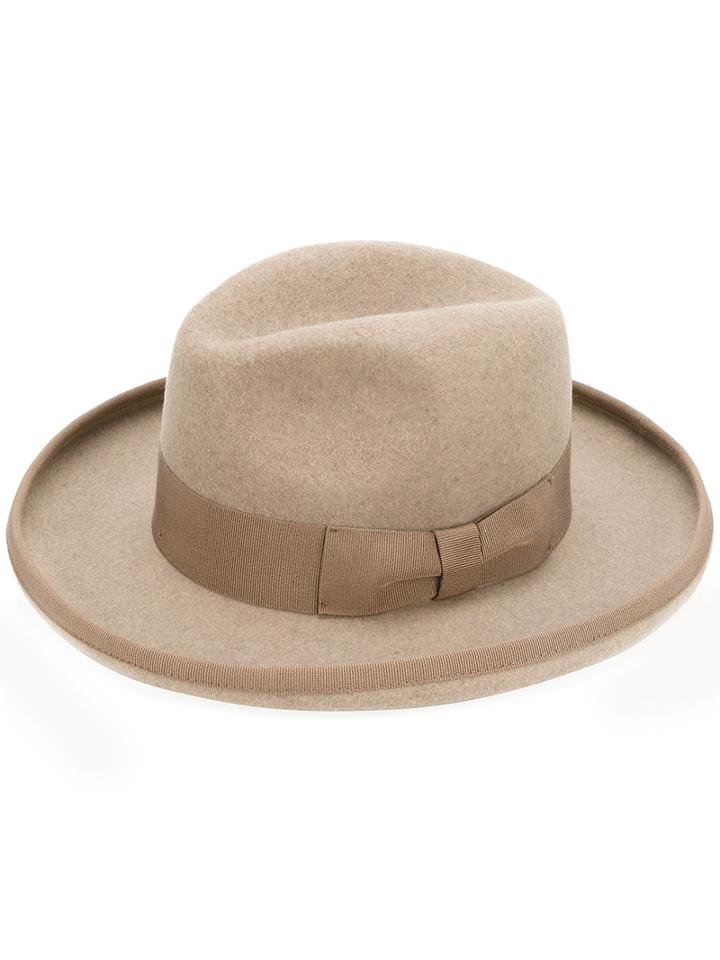 Stella Mccartney - Classic Trilby Hat - Women - Wool - 56, Nude/neutrals, Wool