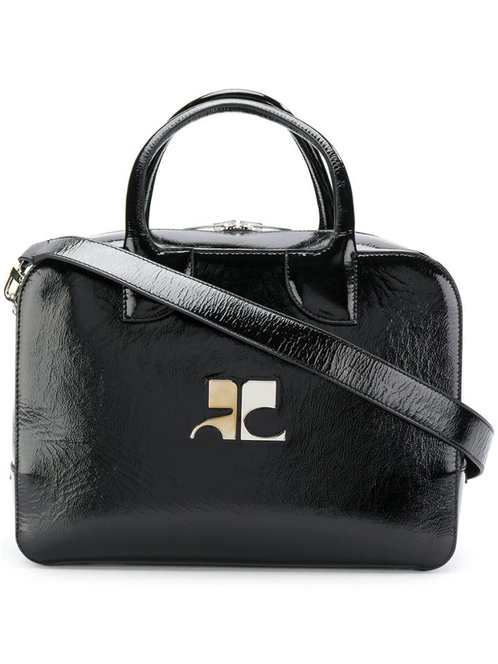 Courrèges Patent Top Handle Bag - Black