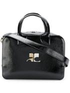 Courrèges Patent Top Handle Bag - Black