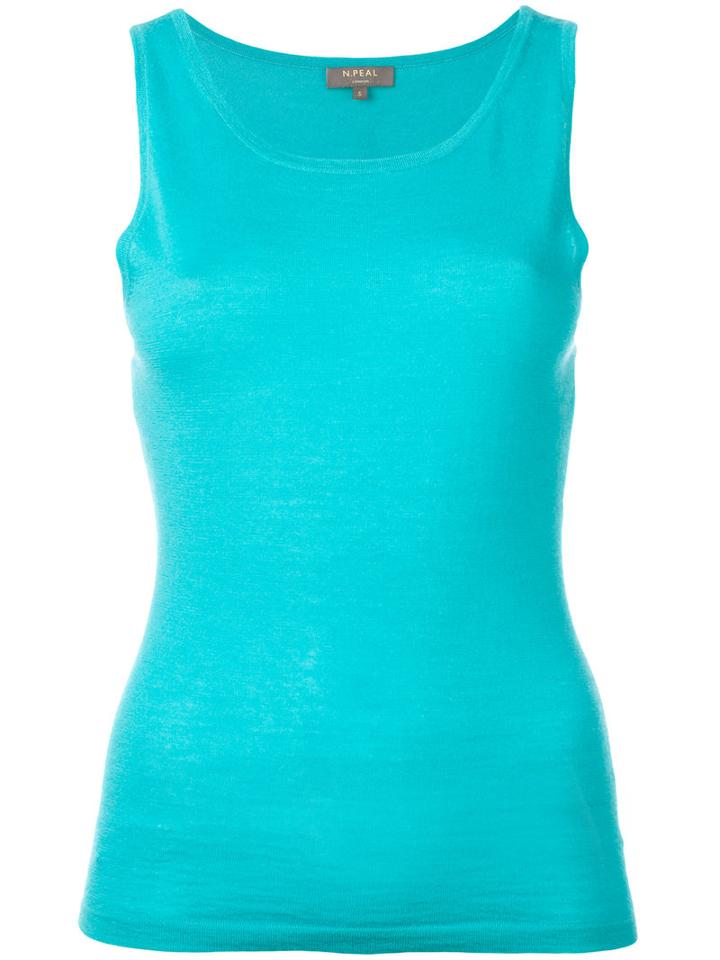 N.peal Super Fine Shell Top, Women's, Size: Xs, Green, Cashmere