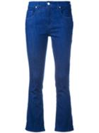 Victoria Victoria Beckham Cropped Jeans, Women's, Size: 28, Blue, Cotton/polyester/spandex/elastane