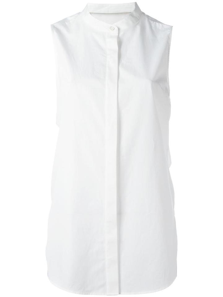 3.1 Phillip Lim Twisted Back Sleeveless Shirt, Women's, Size: 6, White, Cotton
