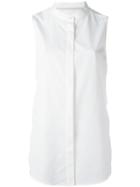 3.1 Phillip Lim Twisted Back Sleeveless Shirt, Women's, Size: 6, White, Cotton