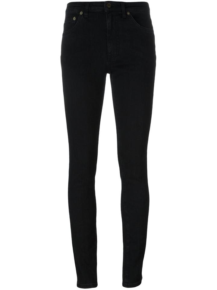 Saint Laurent Skinny Fit Jeans, Women's, Size: 30, Black, Cotton/spandex/elastane