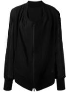Ann Demeulemeester Zipped Lightweight Jacket, Women's, Size: 40, Black, Wool/nylon