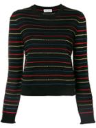 Sonia Rykiel Striped Cropped Sweater - Black