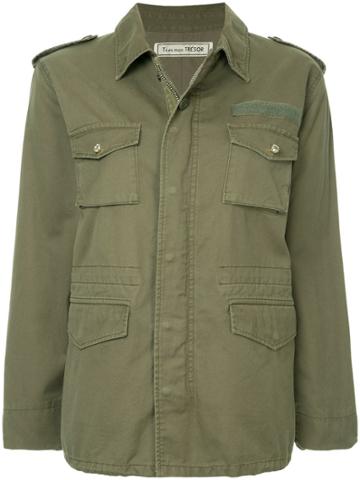 Tu Es Mon Trésor Bijou Big Star Field Jacket - Green