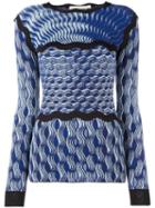 Mary Katrantzou 'rosalba' Knitted Top, Women's, Size: Small, Blue, Silk/polyester/viscose