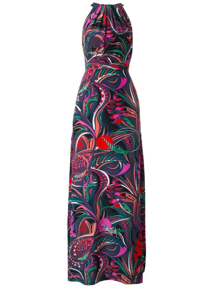 Emilio Pucci Abstract Print Evening Dress
