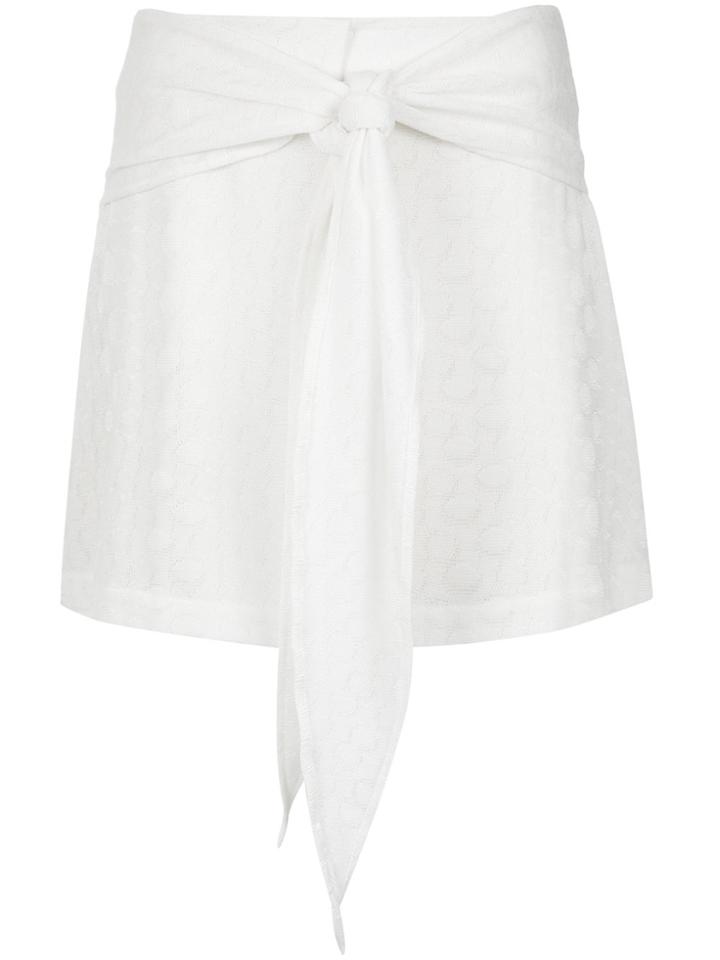 Lilly Sarti Tie Detail Skirt - White