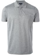 Lanvin Stitch Detail Polo Shirt, Men's, Size: Medium, Grey, Cotton
