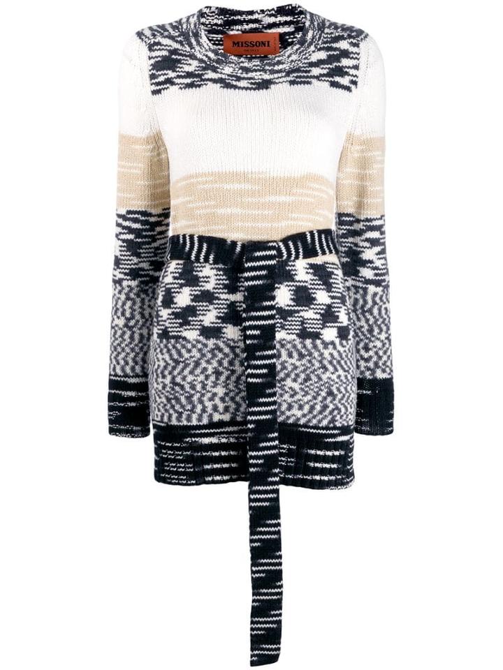 Missoni Tie-waist Knitted Jumper - Black