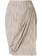 Giorgio Armani Pre-owned Pleat Detail Skirt - Neutrals