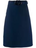 Gucci Gg Belt A-line Skirt - Blue