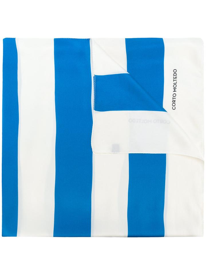 Corto Moltedo Striped Scarf - Blue
