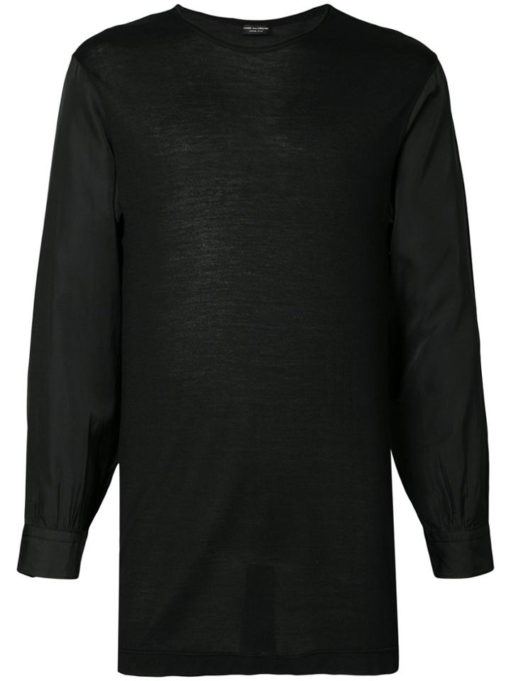 Comme Des Garçons Vintage Tailored Sleeves T-shirt - Black