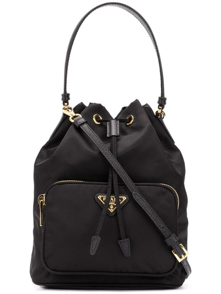 Prada Bandoliera Bucket Bag - Black