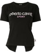 Roberto Cavalli Rhinestone-embellished Logo T-shirt - Black