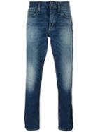 Denham 'drill Ava 1901' Jeans, Men's, Size: 36/32, Blue, Cotton/calf Leather/spandex/elastane
