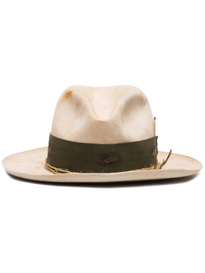 Nick Fouquet Favela Distressed Hat - Nude & Neutrals
