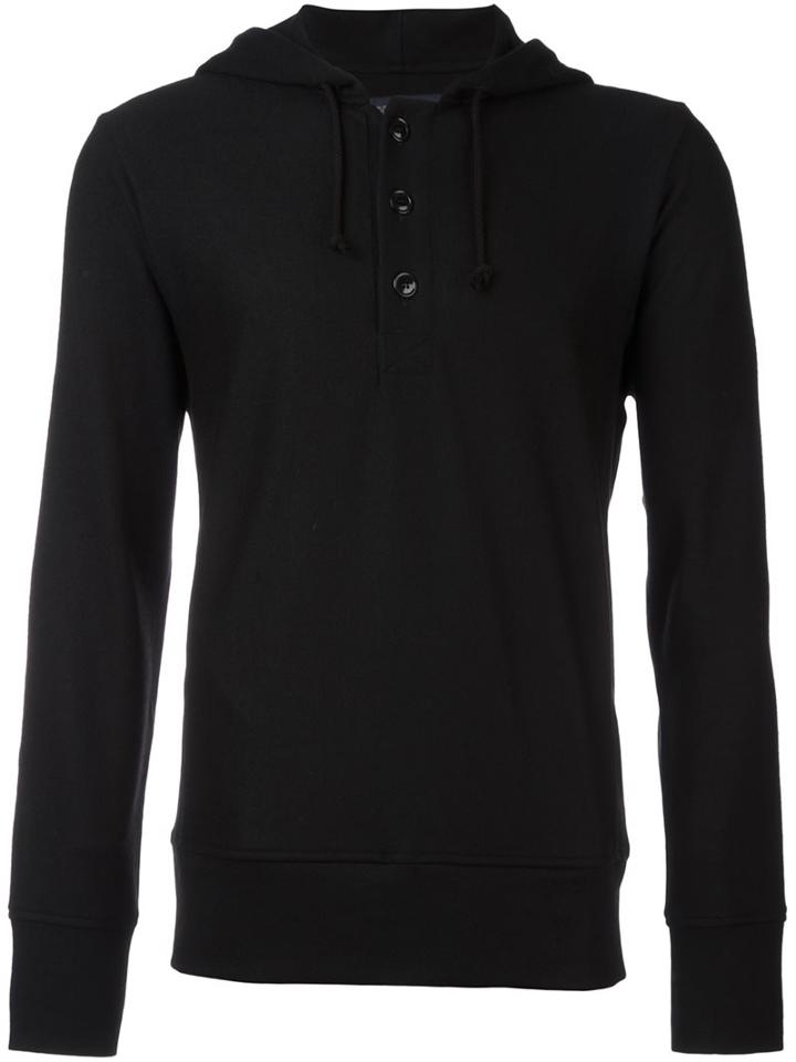 Yohji Yamamoto Hooded Sweater, Men's, Size: 1, Black, Wool