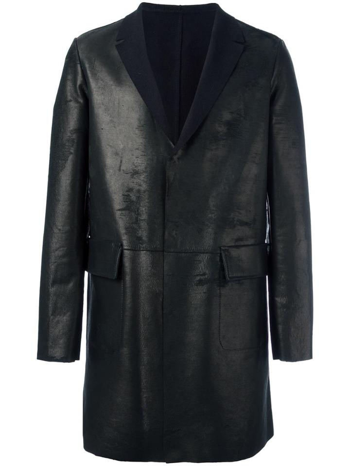 Salvatore Santoro Midi Leather Jacket - Black