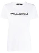 Karl Lagerfeld Logo Printed T-shirt - White
