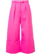 Delpozo - Structured Culotte Trousers - Women - Viscose - 38, Pink/purple, Viscose