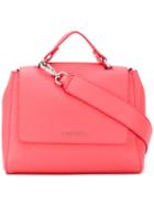 Orciani - Logo Plaque Tote Bag - Women - Leather - One Size, Pink/purple, Leather