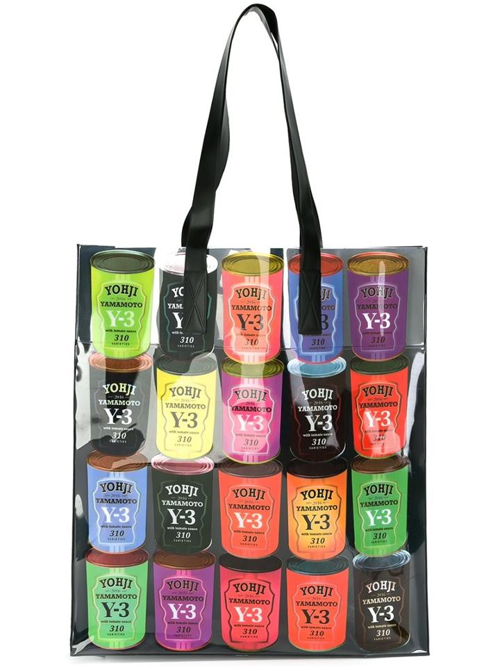 Y-3 Can Print Tote Bag, Women's, Black
