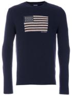 Woolrich U.s.a Crew Neck Sweater - Blue