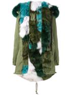 Mr & Mrs Italy Fur Lined Parka Coat, Women's, Size: Small, Green, Cotton/fox Fur/lamb Skin/viscose