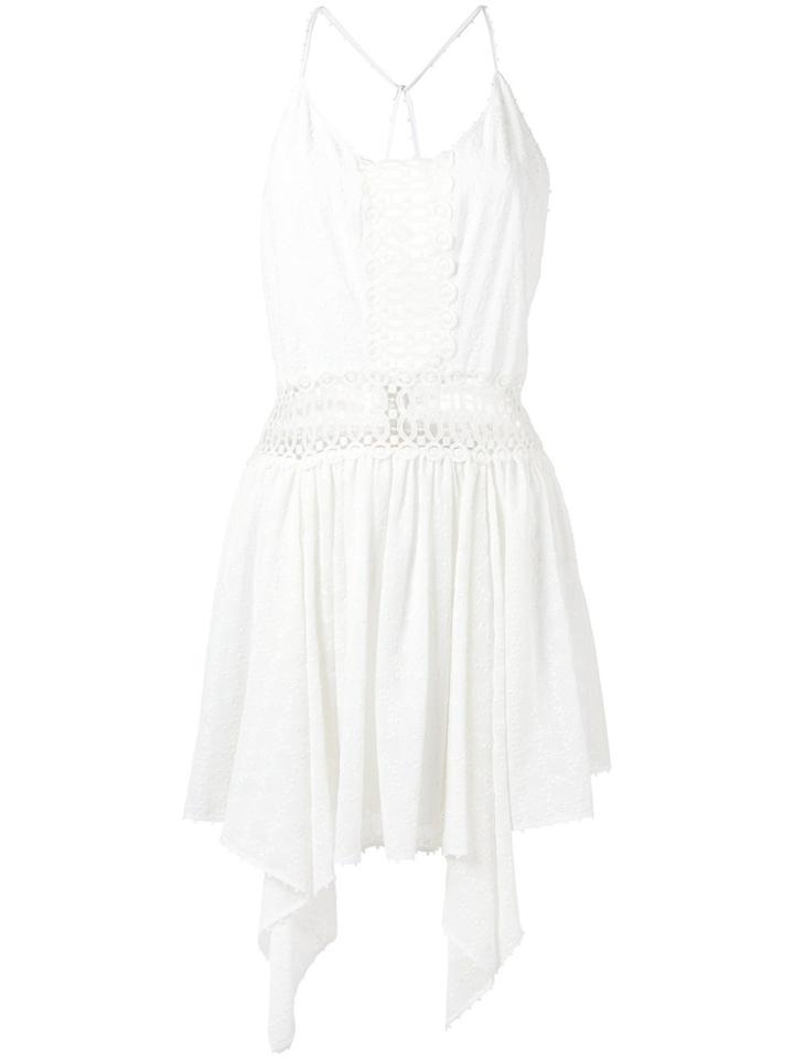 Martha Medeiros Embroidered Short Dress - White