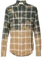 Faith Connexion Checked Shirt, Men's, Size: Xs, Green, Cotton/spandex/elastane
