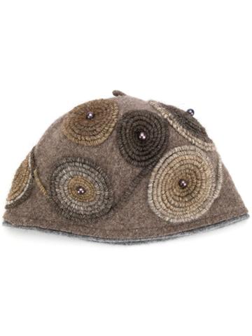 Le Chapeau Embellished Wool Hat - Neutrals